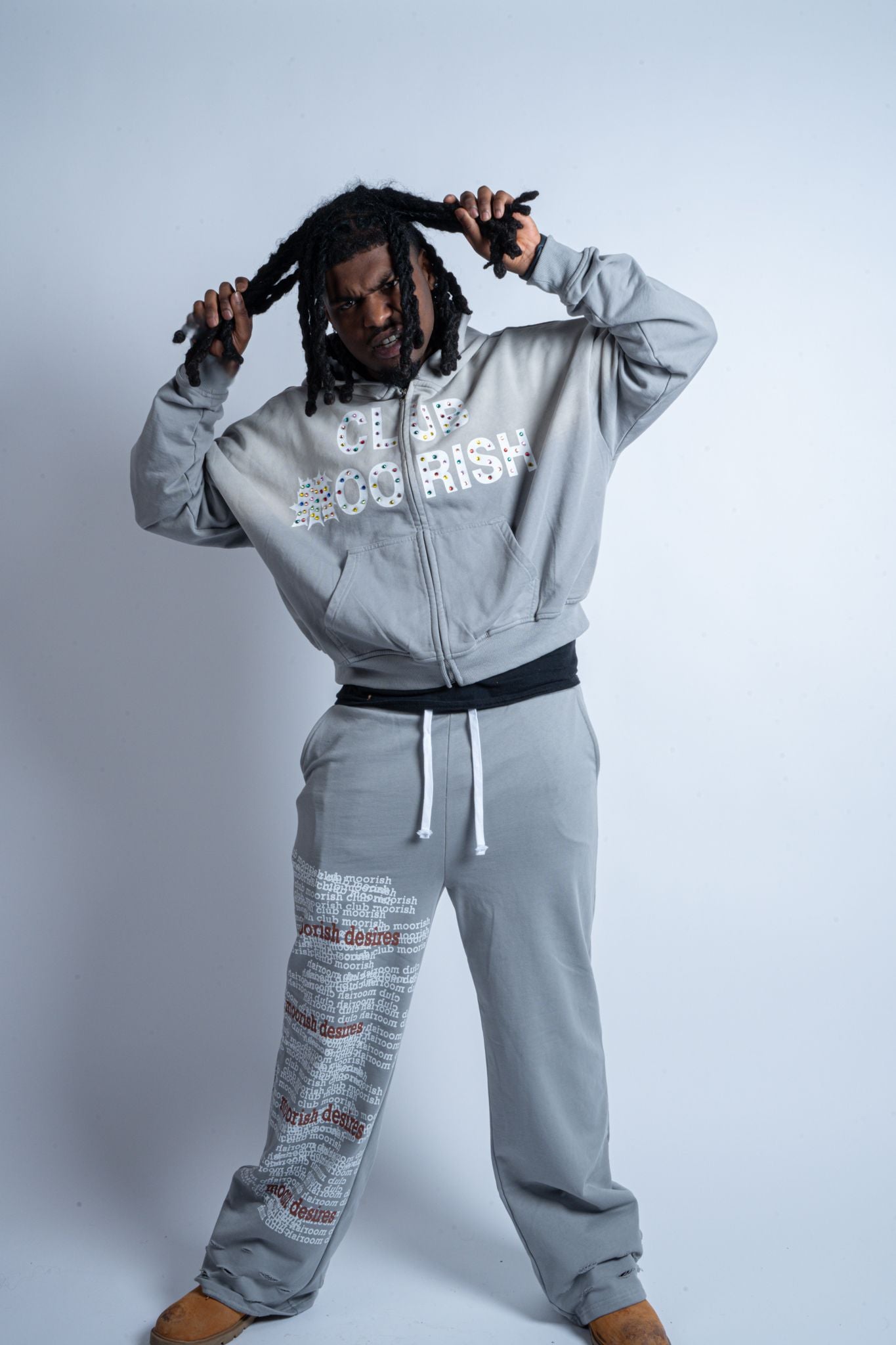 Gray Club Moorish Zip Up