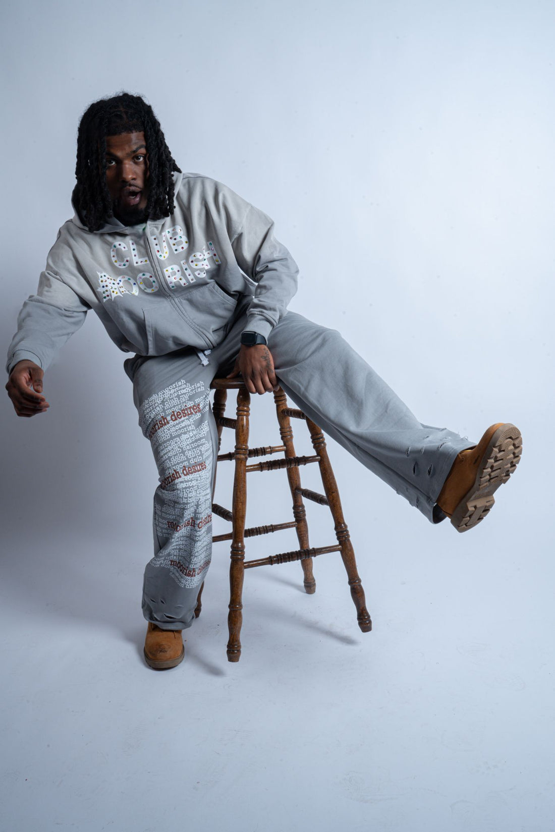 Gray Club Moorish Zip Up